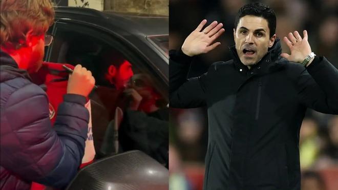 CĐV Arsenal đã chờ để xin chữ ký của Arteta